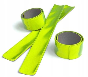 10x OPASKA ODBLASKOWA OPASKI NA RĘKĘ ROWER DŁUGIE ŻÓŁTE ROWER