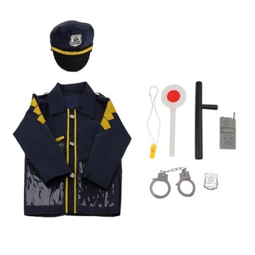 Cosplay 8 sztuk strój policyjny dla dzieci kostium