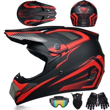 Dziecięcy zestaw Endurance Motocross ATV Kask+ Rękawiczki + Gogle