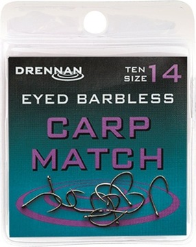 HACZYKI DRENNAN CARP MATCH BARBLESS nr.14 - 10szt