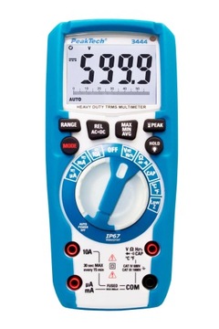 Multimetr cyfrowy wodoodporny LCD TrueRMS IP67 PeakTech 3444 1000V