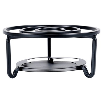 Черный подогреватель для кастрюль с 4 свечами.