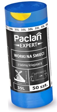 PACLAN EXPERT Пакеты для мусора с лентой 35л - 50 шт.
