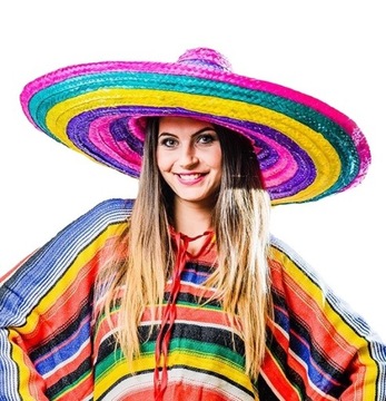 Sombrero Kolorowe Meksykańskie Meksyk Kapelusz