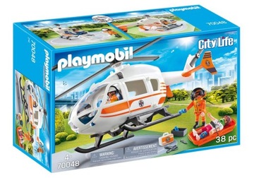 PLAYMOBIL City Life 70048 Helikopter ratowniczy ŚMIGŁOWIEC Pogotowie 70048