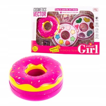 ZESTAW DO MAKIJAŻU MALOWANIA MALOWIDŁA DONUT