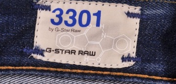 G-STAR RAW spodnie REGULAR blue jeans 3301 STRAIGHT _ W30 L32