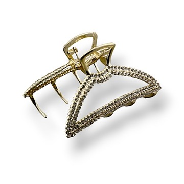 Klamra do włosów Metalowa z cyrkoniami Elegancka Mocna spinka