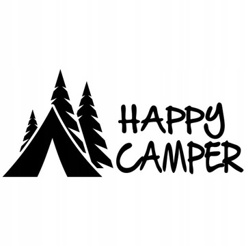 Naklejka na samochód kask laptop szybę CAMPING KAMPING 12 x 26,9 cm