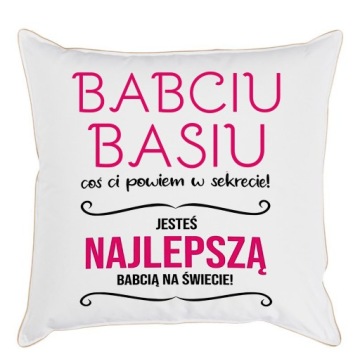 PODUSZKA NA DZIEŃ BABCI PREZENT DLA BABCI + IMIĘ