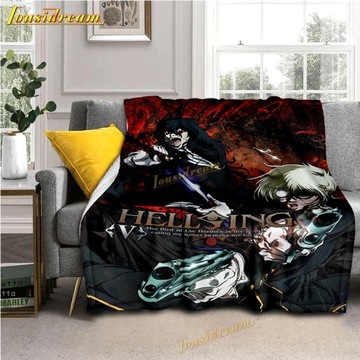 KOC Hellsing flanelowy wampir koc dzieci i dorośli okładka Anime rycerz r