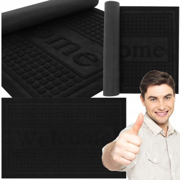 V4 WELCOME WYCIERACZKA WEJŚCIOWA POD DRZWI ZEWNĘTRZNA BUTÓW DYWANIK 57x37cm