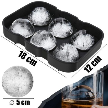 СИЛИКОНОВАЯ ФОРМА ДЛЯ КУБИКОВ ЛЬДА ФОРМА ДЛЯ КУБОВ ШАРИКИ БОЛЬШИЕ XXL