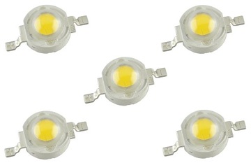 5xDIODA LED 1W ciepła 3500K Bridgelux Dual 2*23*45mil