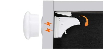 ЗАМОК МАГНИТНЫЙ ДЛЯ МЕБЕЛЬНЫХ ШКАФОВ ЗАМКИ ДЕТСКИЕ 10 шт.