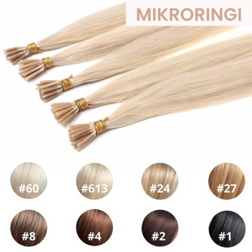 Натуральное мелирование Европейские КОЛЬЦА для волос 51 см 20 шт.