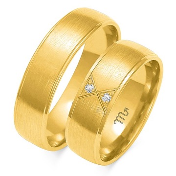 ZŁOTE OBRĄCZKI ŚLUBNE PRÓBA 585 DIAMENT M.JOPEK
