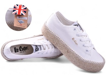 Buty Damskie Lee Cooper Espadryle Trampki białe platforma 2410 r.40