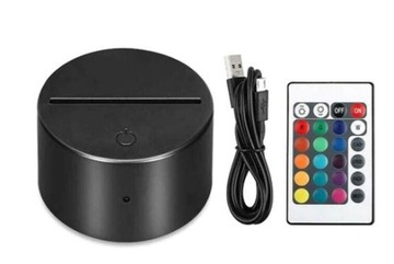 3D СВЕТОДИОДНАЯ ЛАМПА ВОЛК НА ЛУНЕ ЦВЕТ + ПУЛЬТ USB