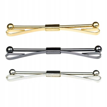 3Pack Tie Collar Pin Koszula Klip Bar Broszka