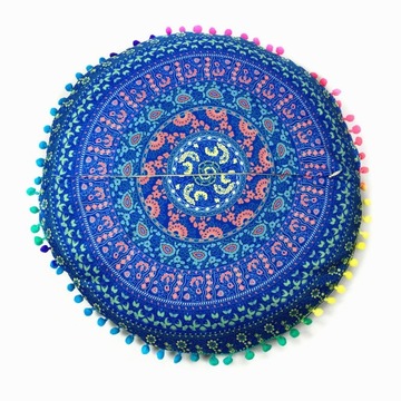 Duża okrągła poszewka na poduszkę Mandala