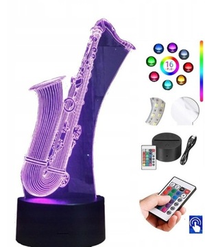 Настольная лампа для саксофона 16 цветов LED PLEXIDO