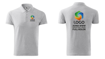 Koszulka robocza polo z nadrukiem logo kolor