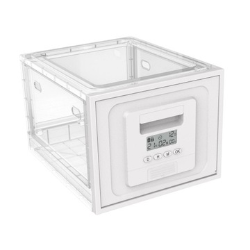 Ящик с таймером. Большой запираемый контейнер для хранения.