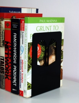 4 x PODPÓRKI DO KSIĄŻEK STOJAK PLEXI CZARNA 3 mm w