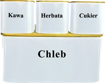 CHLEBAK ZESTAW POJEMNIKI KAWA CUKIER HERBATA