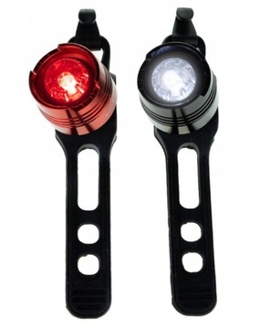 Комплект светодиодных велосипедных фонарей ПЕРЕДНЯЯ + ЗАДНЯЯ + АККУМУЛЯТОРЫ