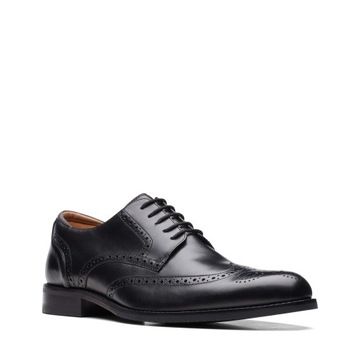 Buty męskie garniturowe Clarks Craft Arlo Limit eleganckie czarne 42.5