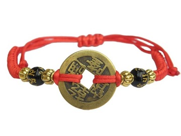 Chińska moneta wz.1 - bransoletka - Feng Shui
