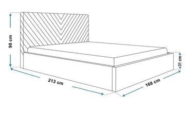 RIVA SLIM мягкая кровать + контейнер 160х200