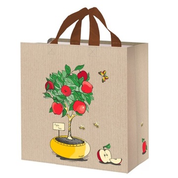 torba na zakupy z polipropylenu 38x22x40cm duża siatka zakupowa pojemna