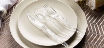 ВИЛКА ПРОЗРАЧНЫЕ ПЛАСТИКОВЫЕ ВИЛКИ 50 шт.