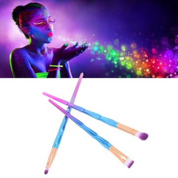 3 шт. 30 г флуоресцентной оранжевой краски для лица с кисточками для автофургона