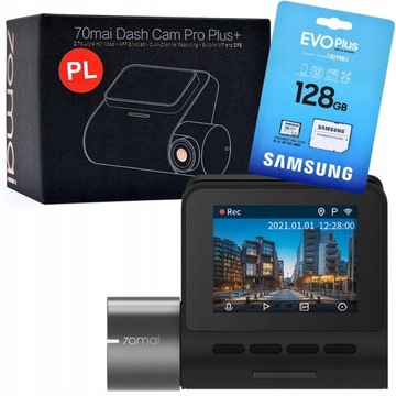 Kamera samochodowa 70mai A500S + karta 128GB