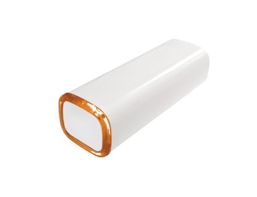 Powerbank 2200mAh biały ramka pomarańczowa