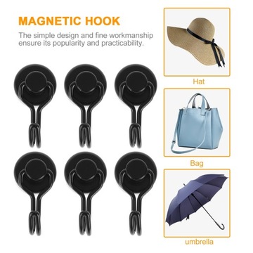 МАГНИТНЫЙ КРЮЧОК ПОВОРОТНЫЙ МАГНИТНЫЙ КРЮЧОК КРЮЧОК ДЛЯ ПАЛЬТО 6 ШТ.