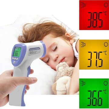 TERMOMETR BEZDOTYKOWY NA PODCZERWIEŃ LCD ELEKTRONICZNY DOKŁADNY 1s