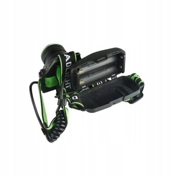 Latarka czołowa biała + UV ZOOM ładowana 230V ogniwo x2 ultrafiolet LC7