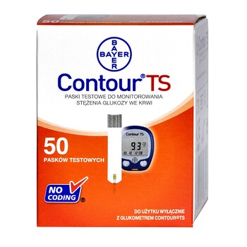 CONTOUR TS PASKI TESTOWE DO GLUKOMETRU 50 SZTUK