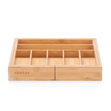HOMEDE Бамбуковый органайзер для столовых приборов PAULE 32-50X