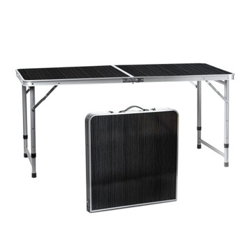 Туристический стол, складной садовый стол, чемодан, 4 стула, 120х60х70см.