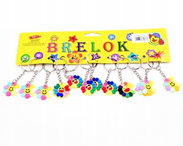 UŚMIECHNIĘTA STOKROTKA BRELOK DO KLUCZY 12SZT