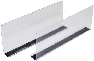 PRZEGRODA REGAŁOWA MAGNETYCZNA OGRANICZNIK Z MAGNESEM - 100X250 MM - 5 SZT
