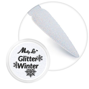 MollyLac Glitter 07 pyłek efekt do zdobień manicure w słoiczku 1g