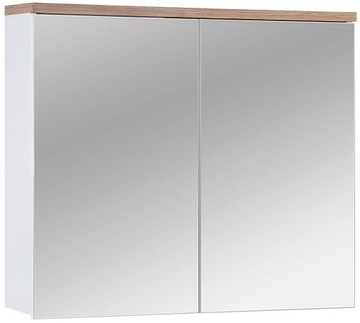 Szafka łazienkowa biała 80cm z lustrem NELI WHITE