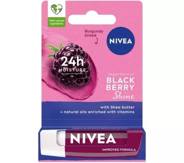 POMADKA OCHRONNA DO UST NIVEA BLACKBERRY SHINE 4.8 G